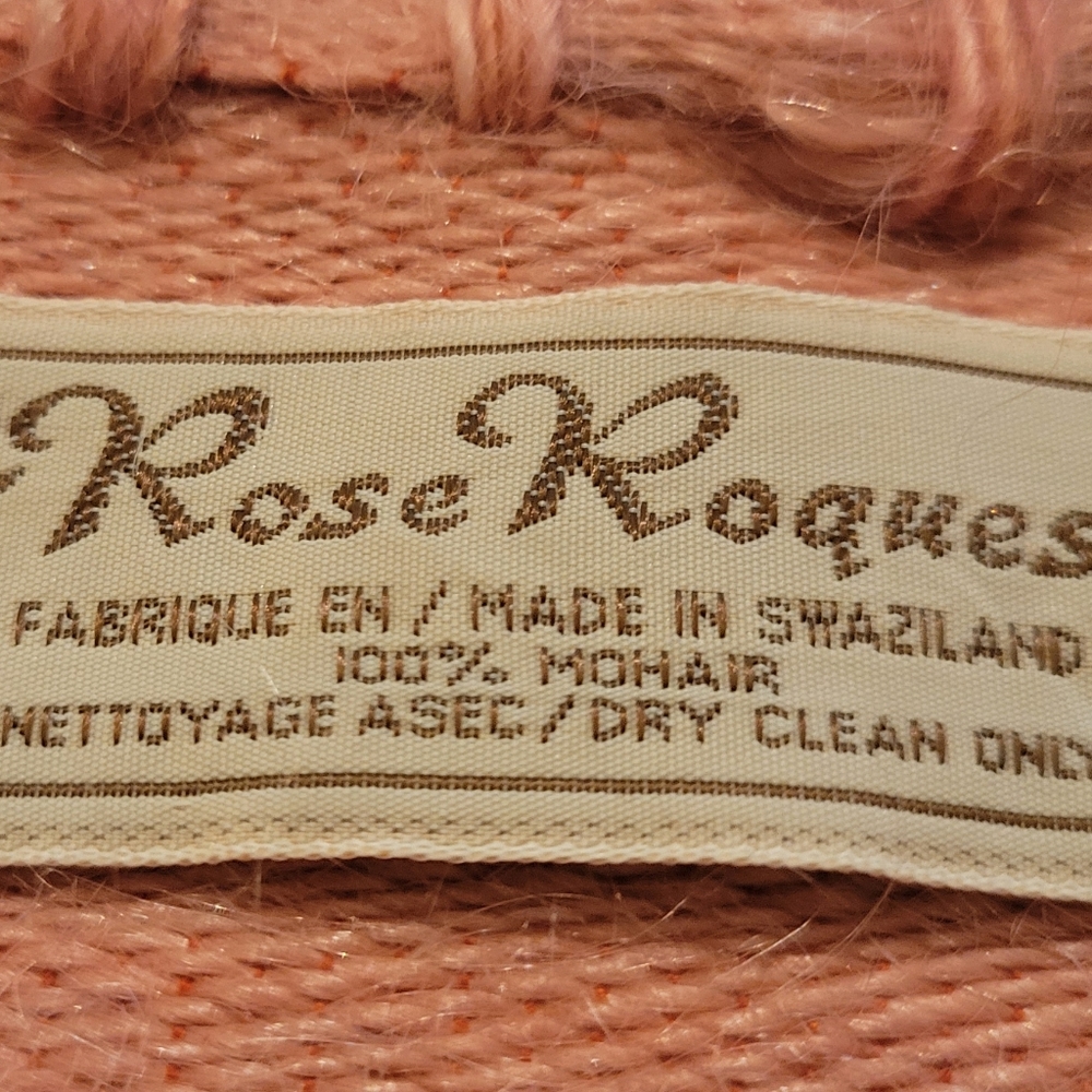 100% mohair handmade scarf / wrap / runner peach pink - Picture 9 of 9
